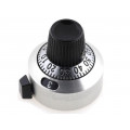 18A11B10; Precise knob; with counting dial; Shaft d: 6.35mm; Ø22.2x22.2mm; VISHAY
