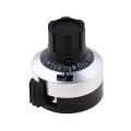 6623.1000; Precise knob; with counting dial; Shaft d: 6.35mm; Ø22.8x23.5mm; MENTOR