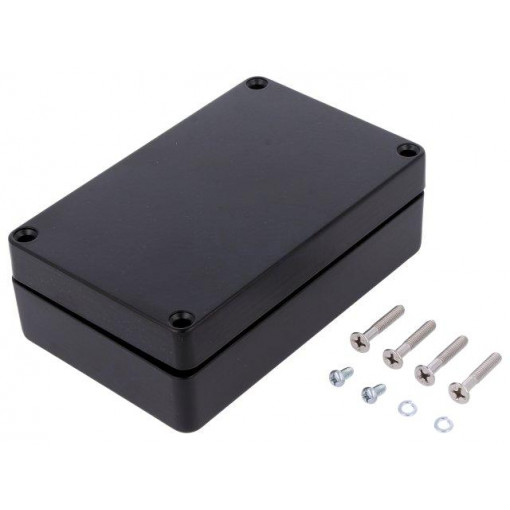 G107BK-IP67; Enclosure: multipurpose; X: 80mm; Y: 125mm; Z: 40mm; aluminium; black; GAINTA