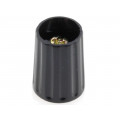 2010403; Knob; polyamide; Øshaft: 4mm; Ø10x13.7mm; black; Shaft: smooth; RITEL