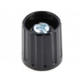 DKG15-SW; Knob; polyamide; Øshaft: 6mm; Ø15x16.3mm; black; Shaft: smooth; RITEL