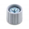 2021601; Knob; polyamide; Øshaft: 6mm; Ø21x17.5mm; grey; Shaft: smooth; RITEL