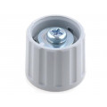 2621601; Knob; polyamide; Øshaft: 6mm; grey; clamp mechanism with screw; RITEL