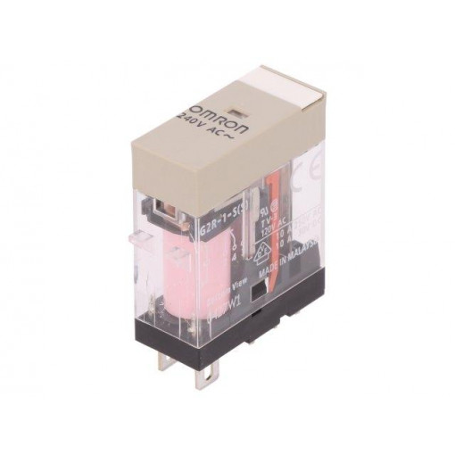 G2R-1-S 240VAC (S); Relay: electromagnetic; DPDT; Ucoil: 240VAC; 10A/250VAC; 10A/30VDC; OMRON