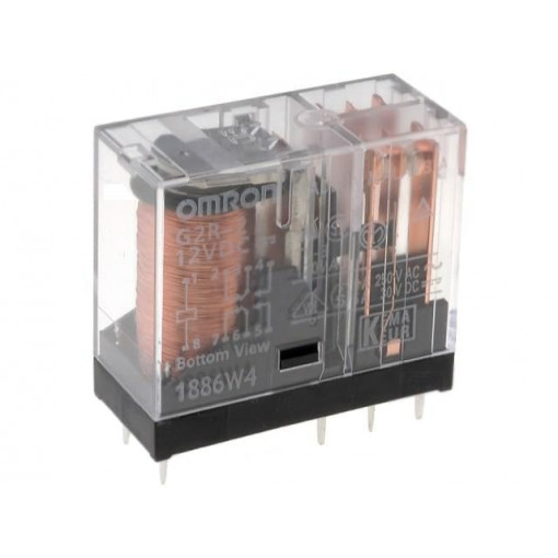 G2R-2 12VDC; Relay: electromagnetic; DPDT; Ucoil: 12VDC; 5A/250VAC; 5A/30VDC; OMRON