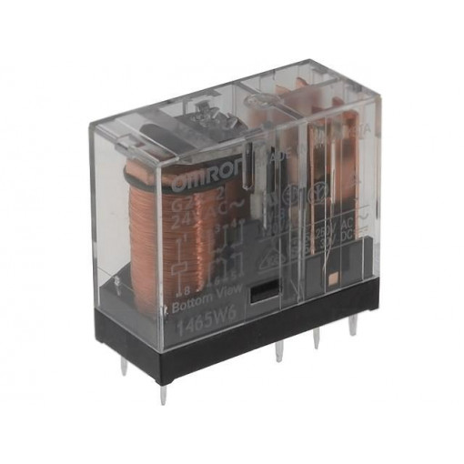 G2R-2 24VAC; Relay: electromagnetic; DPDT; Ucoil: 24VAC; 5A/250VAC; 5A/30VDC; OMRON OCB