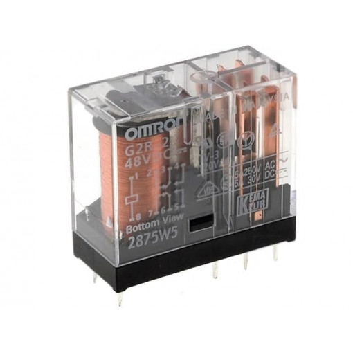 G2R-2 48VDC; Relay: electromagnetic; DPDT; Ucoil: 48VDC; 5A/250VAC; 5A/30VDC; OMRON