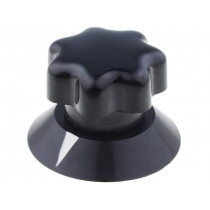 321.611; Knob; with pointer; ABS; Øshaft: 6mm; Ø25x22mm; black; Shaft: smooth; MENTOR 321.611; Knob; with pointer; ABS; Øshaft: 6mm; Ø25x22mm; black; Shaft: smooth; MENTOR