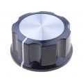 G33-S; Knob; with flange; bakelite; Øshaft: 6.35mm; Ø29.6x16mm; silver; SR PASSIVES