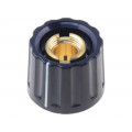 332.61; Knob; with pointer; plastic; Øshaft: 6mm; Ø20x15mm; black; MENTOR