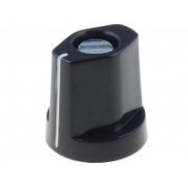 355.41; Knob; with flange,with pointer; plastic; Øshaft: 4mm; black; MENTOR 355.41; Knob; with flange,with pointer; plastic; Øshaft: 4mm; black; MENTOR