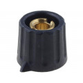 4311.6131; Knob; with pointer; plastic; Øshaft: 6mm; Ø20x17mm; black; MENTOR