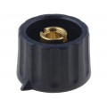 4312.6131; Knob; with pointer; plastic; Øshaft: 6mm; Ø28x18.5mm; black; MENTOR