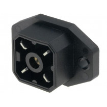 932092100 G 4 A 5 M SCHWARZ; Connector: square; Series: G; socket; male; PIN: 4; tinned; IP65; 50V; HIRSCHMANN