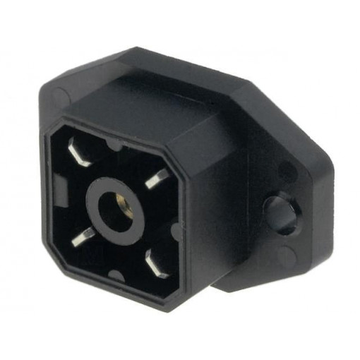 932092100 G 4 A 5 M SCHWARZ; Connector: square; Series: G; socket; male; PIN: 4; tinned; IP65; 50V; HIRSCHMANN