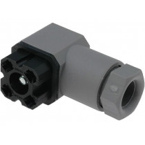 932157106 G 4 W 1 F GRAU; Connector: square; Series: G; plug; female; PIN: 4; tinned; IP65; 50V; HIRSCHMANN