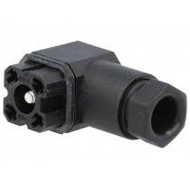 932157100 G 4 W 1 F SCHWARZ; Connector: square; Series: G; plug; female; PIN: 4; tinned; IP65; 50V; HIRSCHMANN