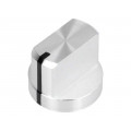 5582.6611; Knob; with flange,with pointer; aluminium; Øshaft: 6mm; silver; MENTOR