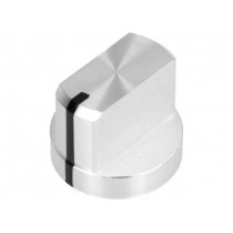 5582.6611; Knob; with flange,with pointer; aluminium; Øshaft: 6mm; silver; MENTOR 5582.6611; Knob; with flange,with pointer; aluminium; Øshaft: 6mm; silver; MENTOR