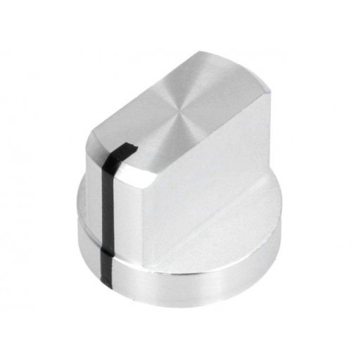 5582.6611; Knob; with flange,with pointer; aluminium; Øshaft: 6mm; silver; MENTOR 5582.6611; Knob; with flange,with pointer; aluminium; Øshaft: 6mm; silver; MENTOR