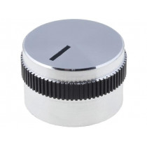 5617.6614; Knob; with pointer; aluminium; Øshaft: 6mm; Ø24x15mm; grey-black; MENTOR 5617.6614; Knob; with pointer; aluminium; Øshaft: 6mm; Ø24x15mm; grey-black; MENTOR