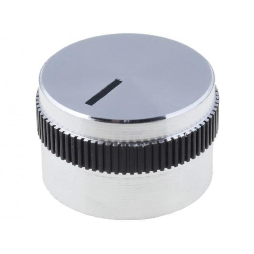 5617.6614; Knob; with pointer; aluminium; Øshaft: 6mm; Ø24x15mm; grey-black; MENTOR 5617.6614; Knob; with pointer; aluminium; Øshaft: 6mm; Ø24x15mm; grey-black; MENTOR