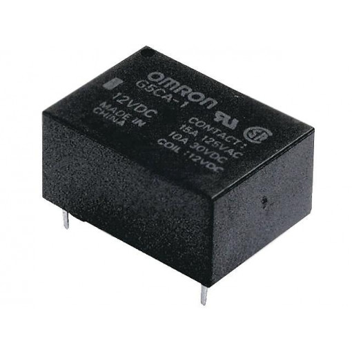 G5CA-1A 12VDC; Relay: electromagnetic; SPST-NO; Ucoil: 12VDC; 10A/250VAC; 200mW; OMRON
