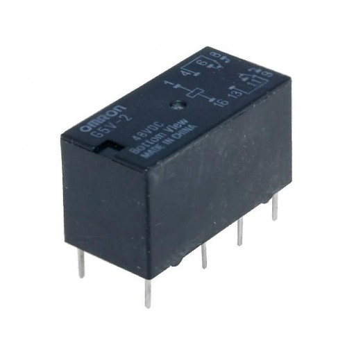 G5V-2 48VDC; Relay: electromagnetic; DPDT; Ucoil: 48VDC; 0.5A/125VAC; 2A/30VDC; OMRON