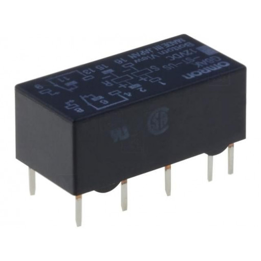 G6AK-274P-ST-US 12VDC; Relay: electromagnetic; DPDT; Ucoil: 12VDC; 0.5A/125VAC; 2A/30VDC; OMRON