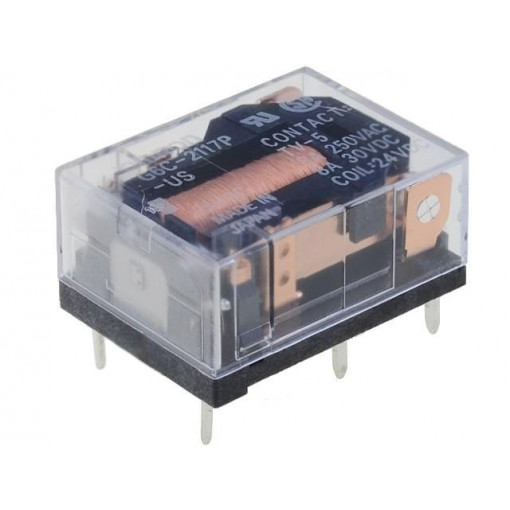 G6C-2117P-US 24VDC; Relay: electromagnetic; SPST-NO + SPST-NC; Ucoil: 24VDC; 8A/30VDC; OMRON