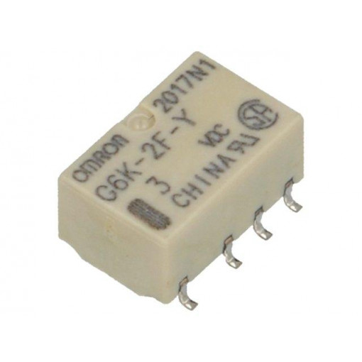 G6K-2F-Y 3VDC; Relay: electromagnetic; DPDT; Ucoil: 3VDC; 0.3A/125VAC; 1A/30VDC; OMRON OCB