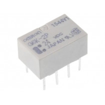 G6K-2P 24VDC; Relay: electromagnetic; DPDT; Ucoil: 24VDC; 0.3A/125VAC; 1A/30VDC; OMRON