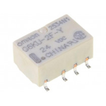 G6KU-2F-Y 24VDC; Relay: electromagnetic; DPDT; Ucoil: 24VDC; 0.3A/125VAC; 1A/30VDC; OMRON