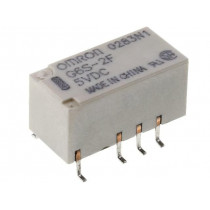 G6S-2F 5VDC; Relay: electromagnetic; DPDT; Ucoil: 5VDC; 0.5A/125VAC; 2A/30VDC; OMRON