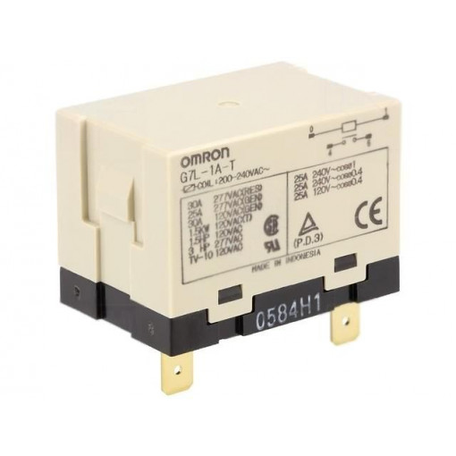 G7L-1A-T 200/240VAC; Relay: electromagnetic; SPST-NO; Ucoil: 230VAC; Icontacts max: 30A; OMRON