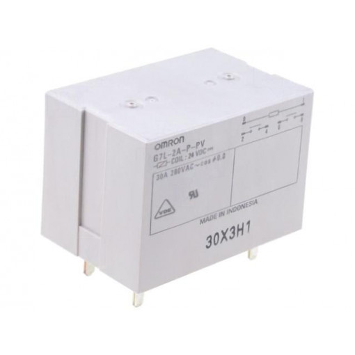 G7L-2A-P-PV 24VDC; Relay: electromagnetic; DPST-NO; Ucoil: 24VDC; Icontacts max: 30A; OMRON