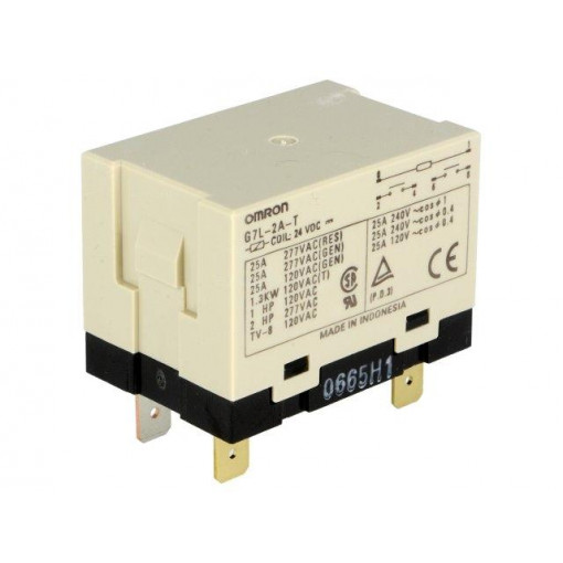 G7L-2A-T 24VDC; Relay: electromagnetic; DPST-NO; Ucoil: 24VDC; Icontacts max: 25A; OMRON