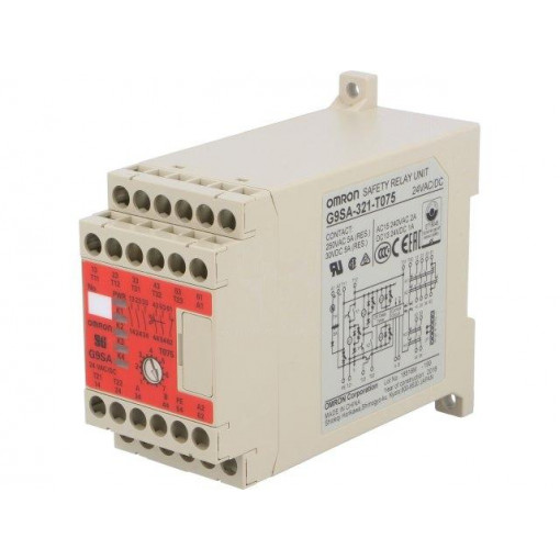 G9SA-321-T075 24AC/DC; Module: safety relay; Series: G9SA; 24VDC; IN: 2; Mounting: DIN; OMRON