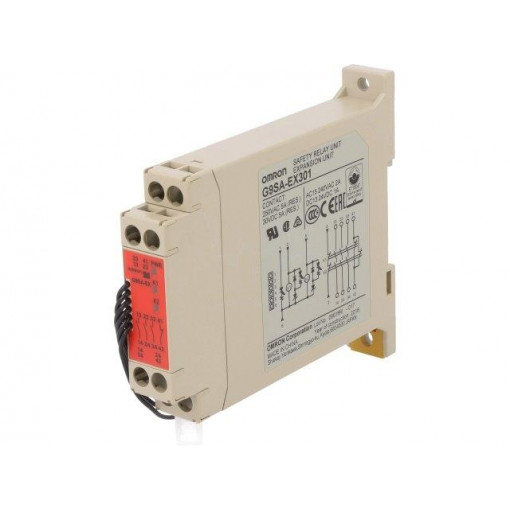 G9SA-EX301; Module: extension; Series: G9SA; Mounting: DIN; -25÷55°C; OMRON