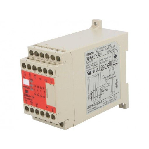 G9SA-TH301 100-240AC; Module: safety relay; Series: G9SA; IN: 2; Mounting: DIN; -20÷55°C; OMRON