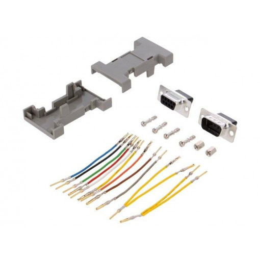 GA0909MFLGK-RC; Transition: adapter; D-Sub 9pin male,D-Sub 9pin female; MH CONNECTORS GA0909MFLGK-RC; Transition: adapter; D-Sub 9pin male,D-Sub 9pin female; MH CONNECTORS