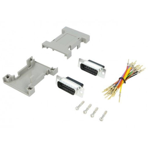 GA1515MMLGK-RC; Transition: adapter; both sides,D-Sub 15pin male; MH CONNECTORS