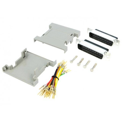GA2525MMLGK-RC; Transition: adapter; both sides,D-Sub 25pin male; MH CONNECTORS GA2525MMLGK-RC; Transition: adapter; both sides,D-Sub 25pin male; MH CONNECTORS