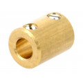 720.6; Adapter; brass; Øshaft: 6mm; copper; Shaft: smooth; Hole diam: 6mm; MENTOR