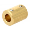 720.64; Adapter; brass; Øshaft: 6mm; copper; Shaft: smooth; Hole diam: 4mm; MENTOR