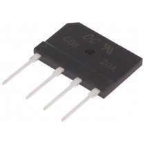 GBK20A; Single-phase bridge rectifier; Urmax: 50V; If: 3.6A; Ifsm: 260A; DC COMPONENTS