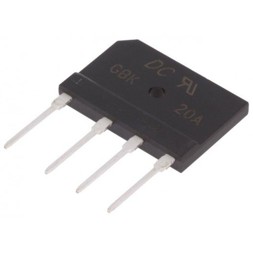 GBK20A; Single-phase bridge rectifier; Urmax: 50V; If: 3.6A; Ifsm: 260A; DC COMPONENTS