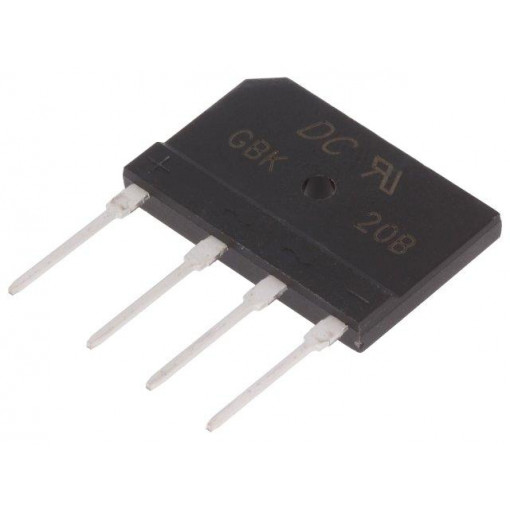 GBK20B; Single-phase bridge rectifier; Urmax: 100V; If: 3.6A; Ifsm: 260A; DC COMPONENTS
