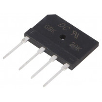 GBK20K; Single-phase bridge rectifier; Urmax: 800V; If: 3.6A; Ifsm: 260A; DC COMPONENTS