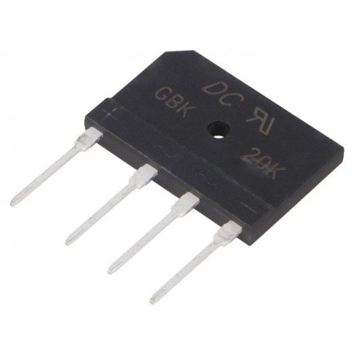 GBK20K; Single-phase bridge rectifier; Urmax: 800V; If: 3.6A; Ifsm: 260A; DC COMPONENTS